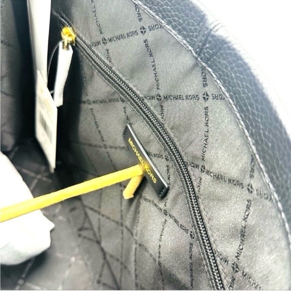 Michael Kors Medium Mirella Tote Bag Black Leather - Picture 8 of 12